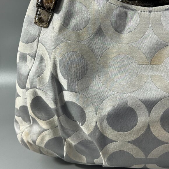Coach # 17689 Limited Edition Madison OP Art Sateen Maggie Shoulder Bag - Picture 8 of 15